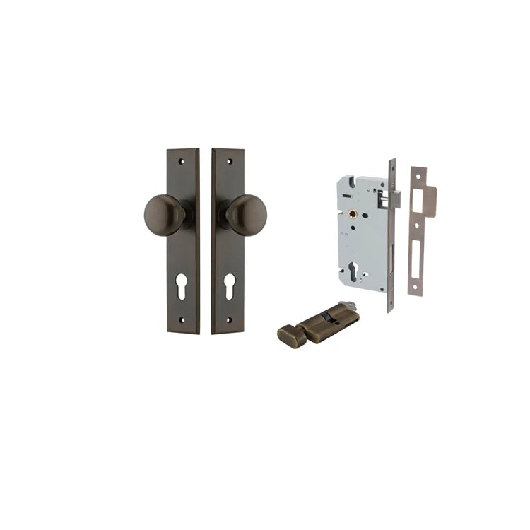 Cambridge Knob - Chamfered Backplate - Ella Grace - Iver - Signature Brass - Door Knobs