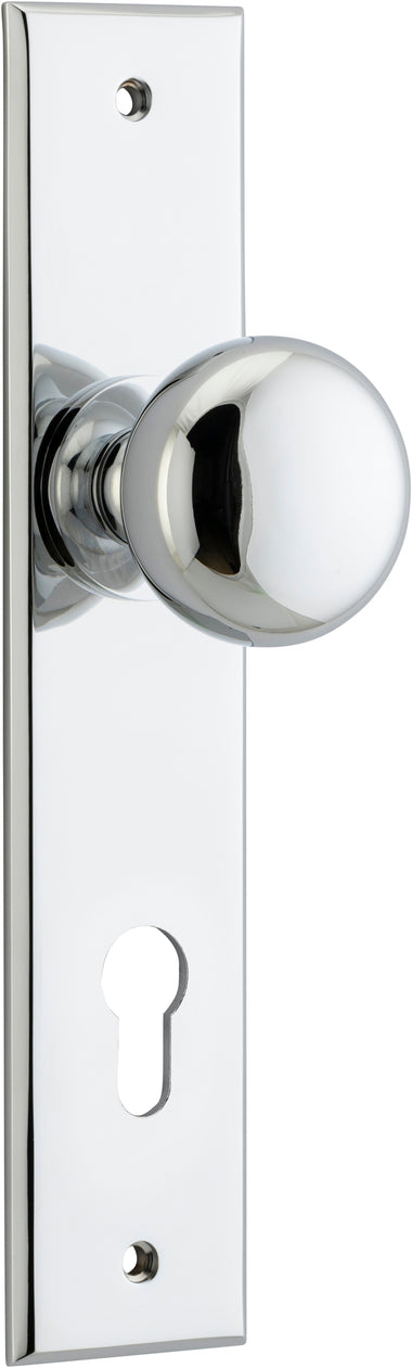 Cambridge Knob - Chamfered Backplate - Ella Grace - Iver - Polished Chrome - Door Knobs