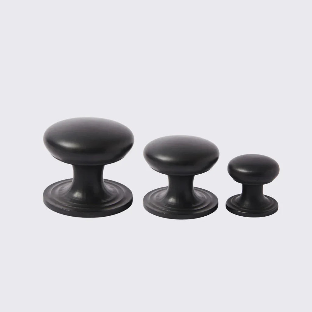 Kew Knob in scorched black by Hepburn Hardware