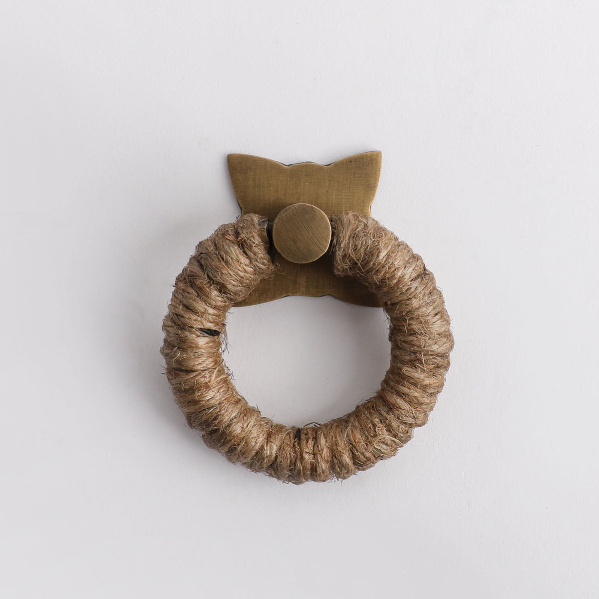 Jute rope ring pull fitted to a drawer
