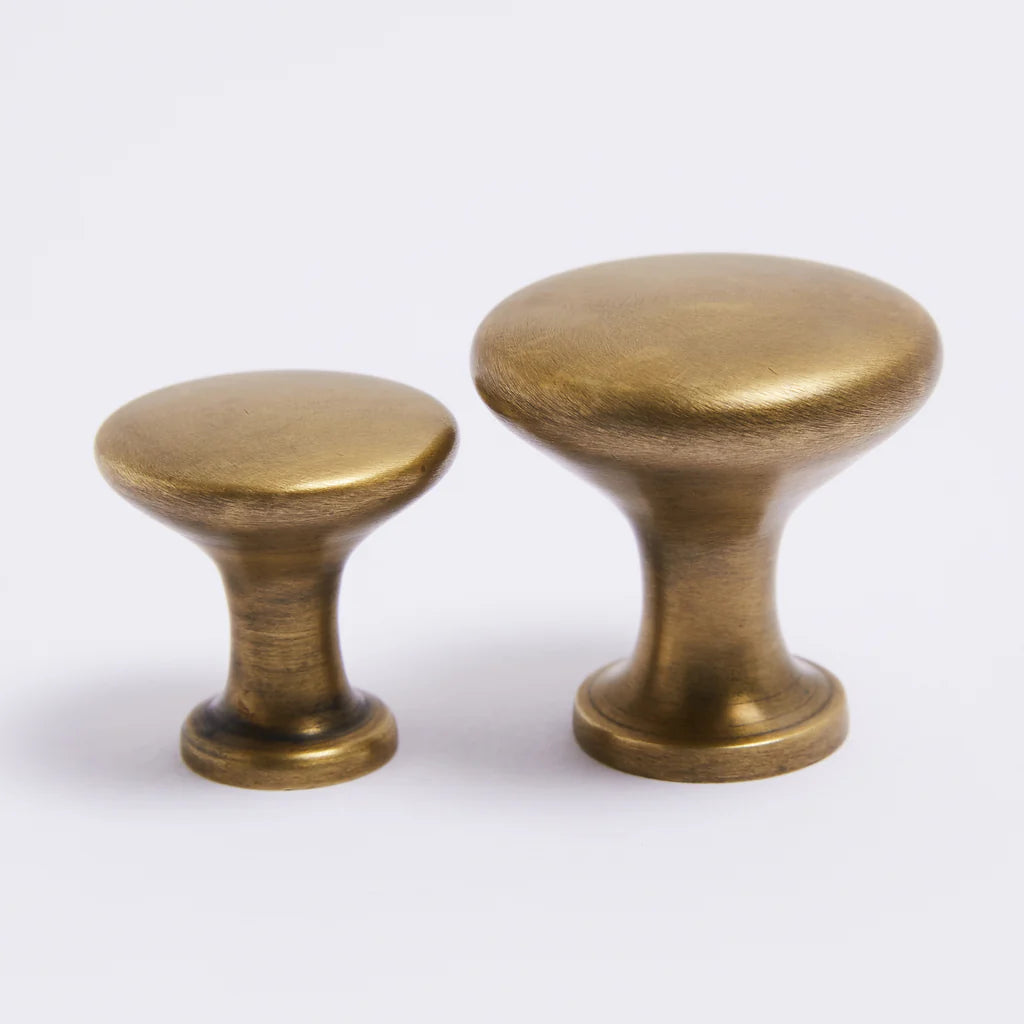 Hepburn Hardware Ascot Knob | Acid Washed Brass