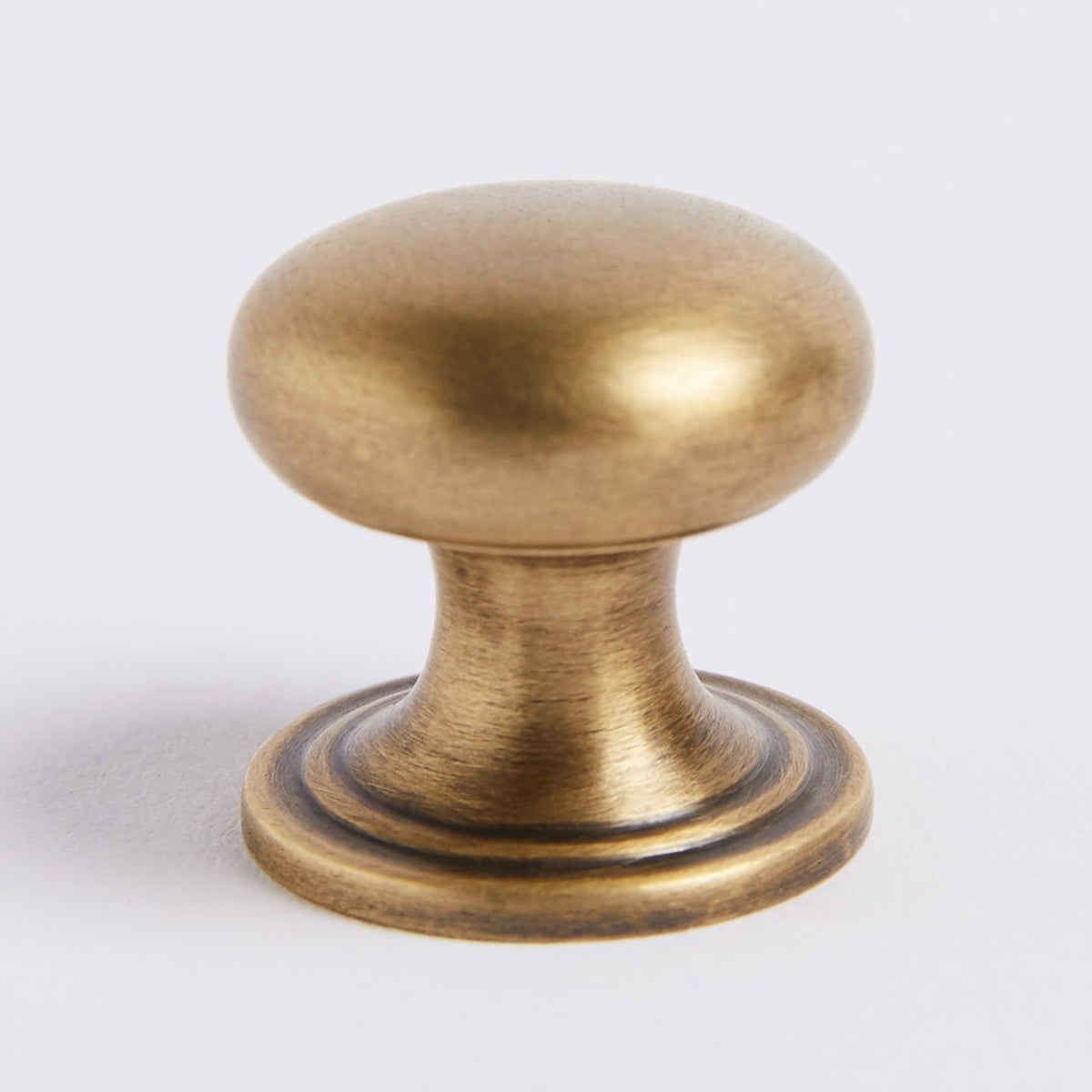 Kew Knob in acid washed brass, detail