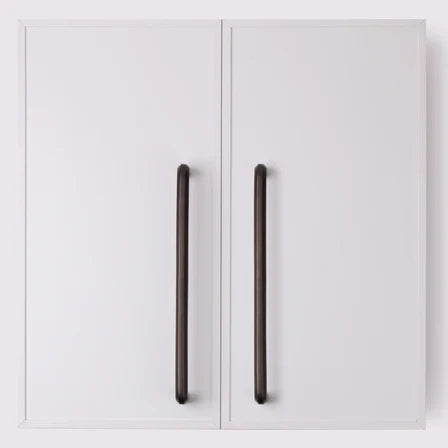 Henley Appliance Pull in antique bronze fitted to cabinetry