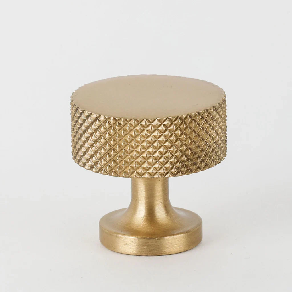 New Yorker Knob in burnished brass by Hepburn Hardware