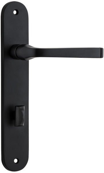Annecy Lever - Oval Backplate - Ella Grace - Iver - Matt Black - Door Levers