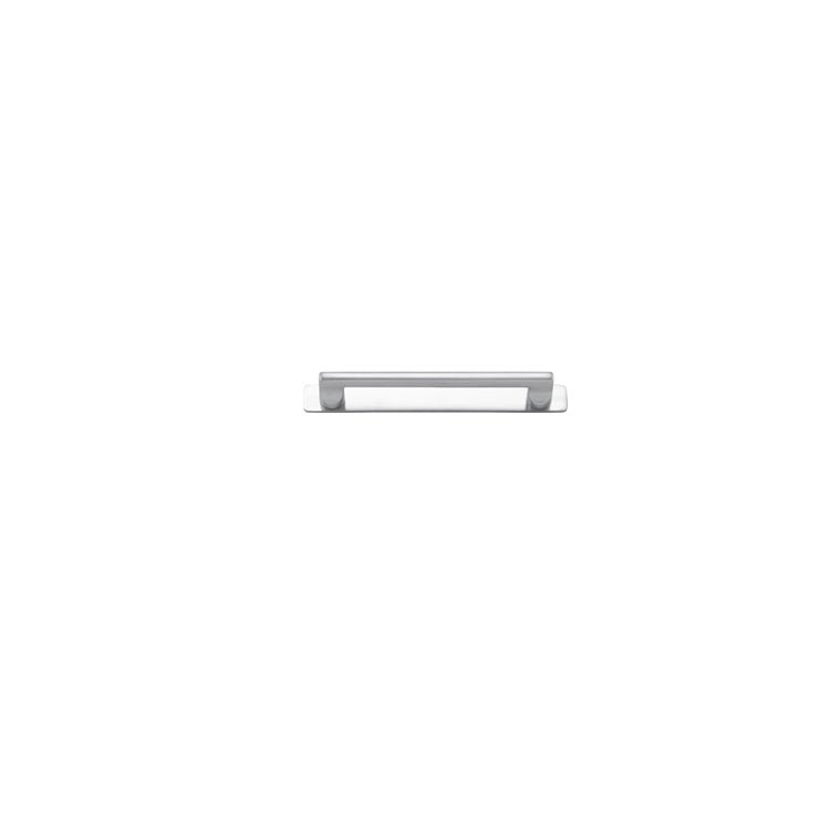 Baltimore Cabinet Pull with Backplate - Ella Grace - Iver - Brushed Chrome - Cabinet Pulls