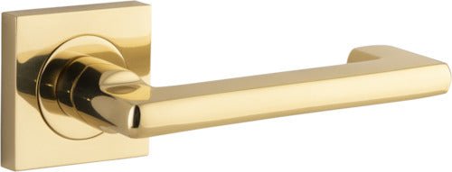 Baltimore Return Lever - Square Rose DDA - Ella Grace - Iver - Polished Brass - Door Levers