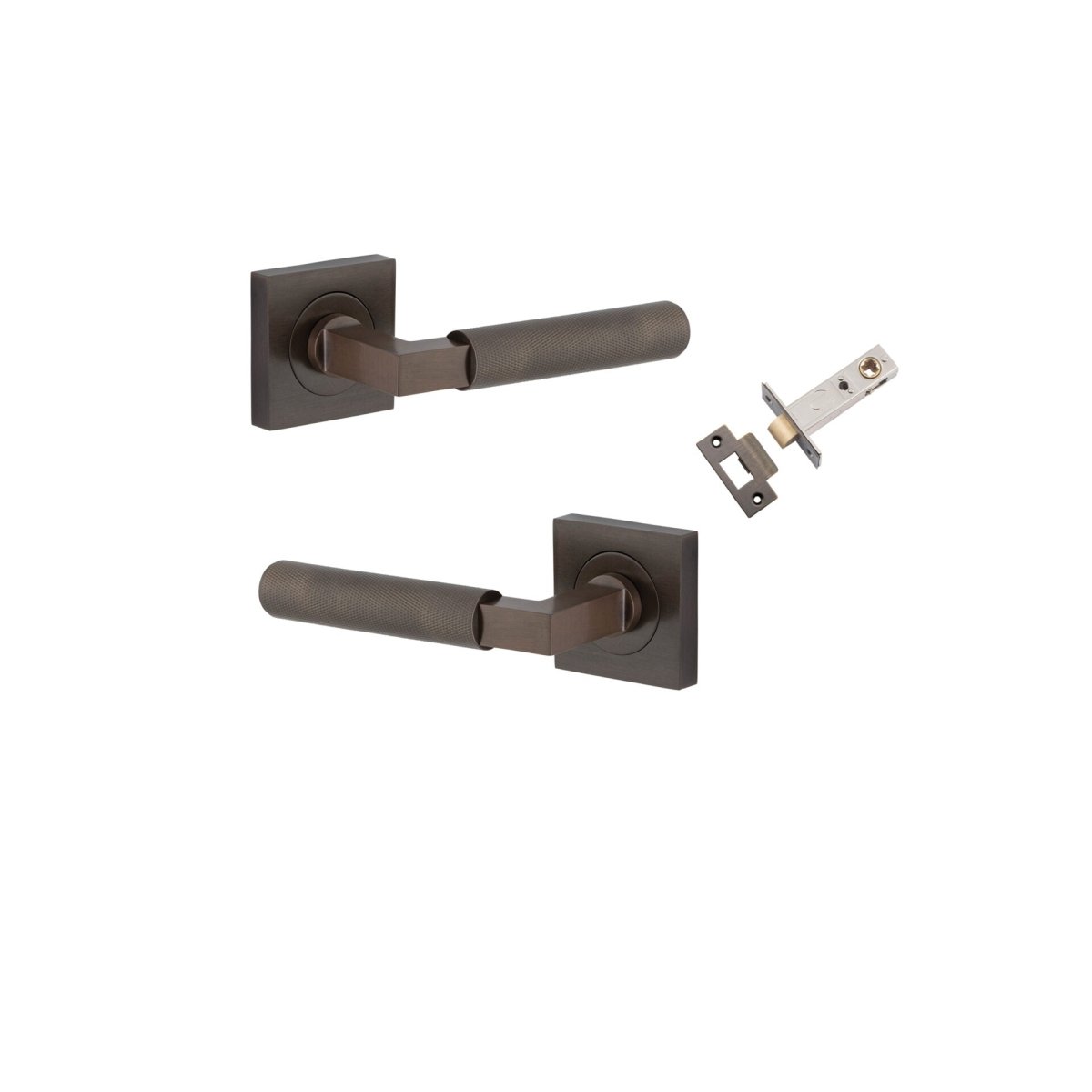Brunswick Lever - Square Rose - Ella Grace - Iver - Signature Brass - Door Levers