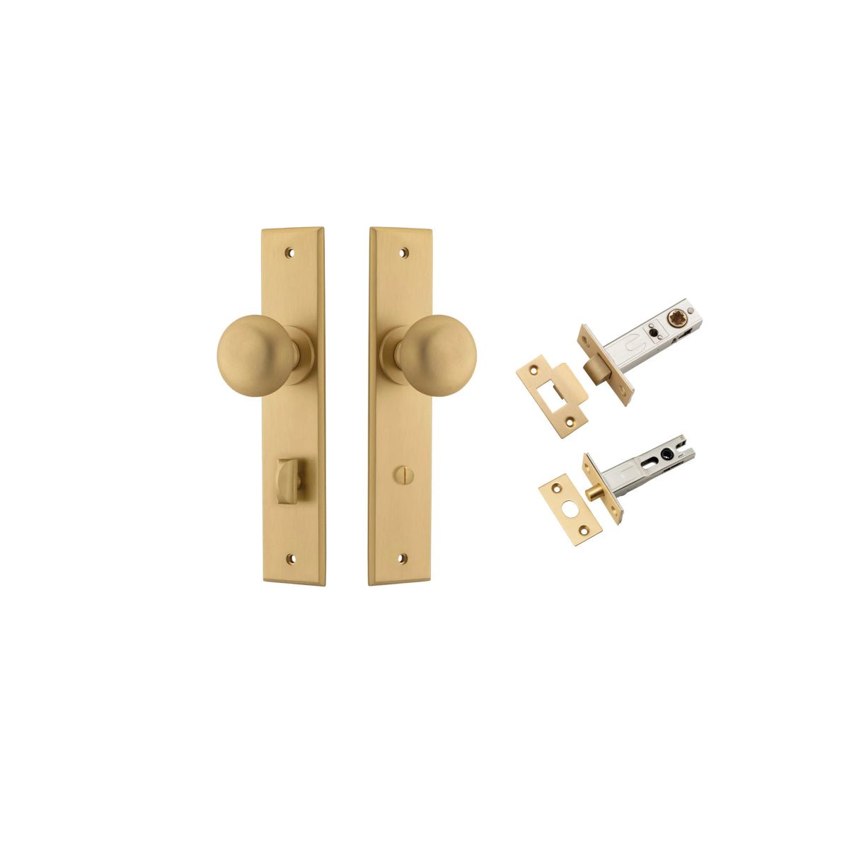 Cambridge Knob - Chamfered Backplate - Ella Grace - Iver - Brushed Brass - Door Knobs
