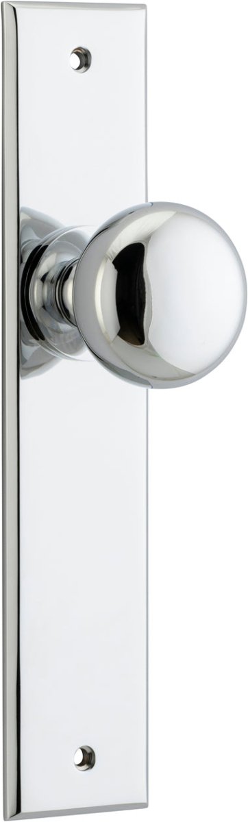 Cambridge Knob - Chamfered Backplate - Ella Grace - Iver - Polished Chrome - Door Knobs
