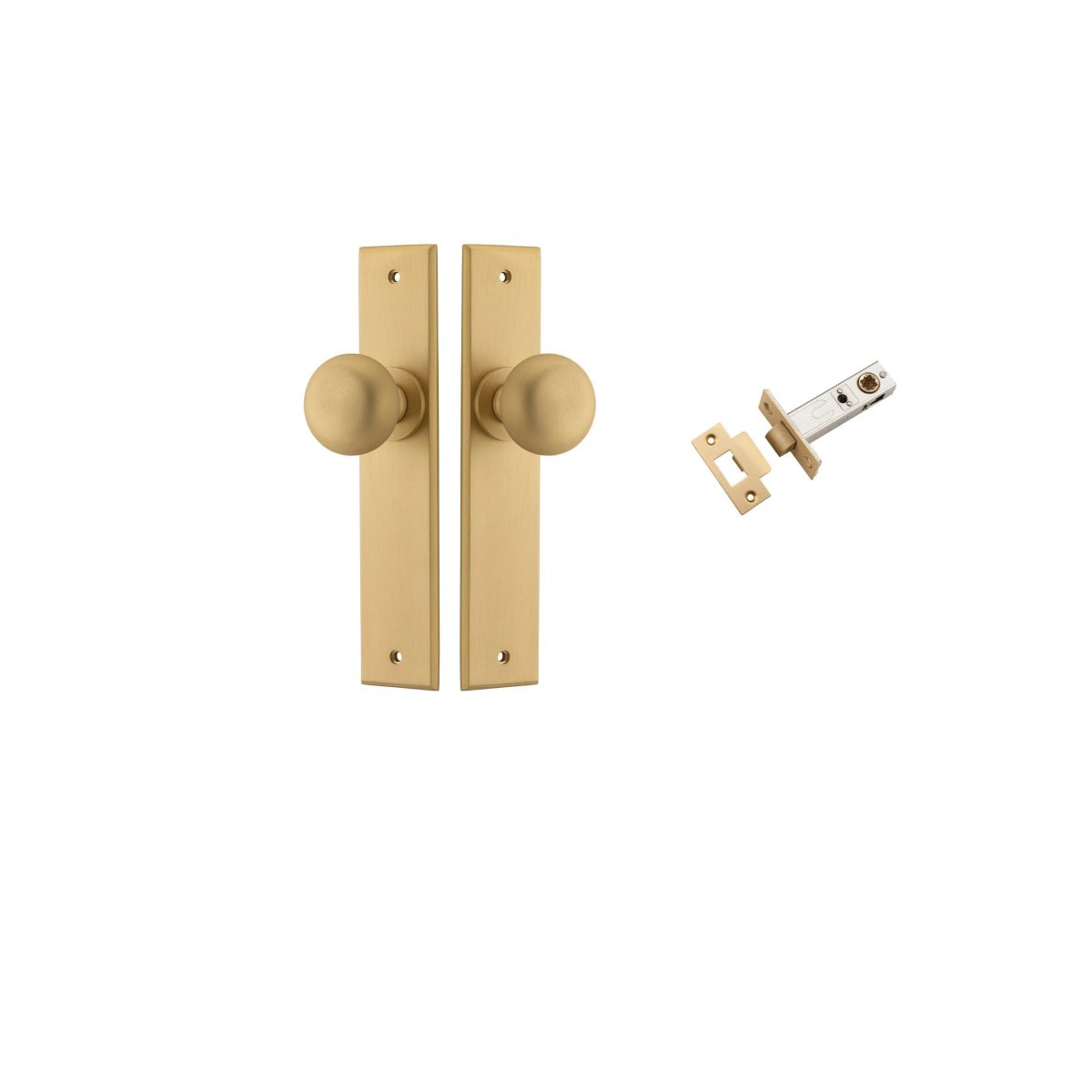Cambridge Knob - Chamfered Backplate - Ella Grace - Iver - Brushed Brass - Door Knobs