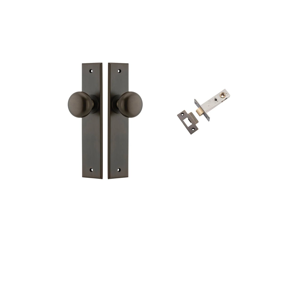 Cambridge Knob - Chamfered Backplate - Ella Grace - Iver - Signature Brass - Door Knobs