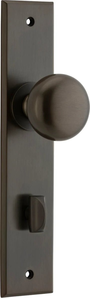 Cambridge Knob - Chamfered Backplate - Ella Grace - Iver - Signature Brass - Door Knobs