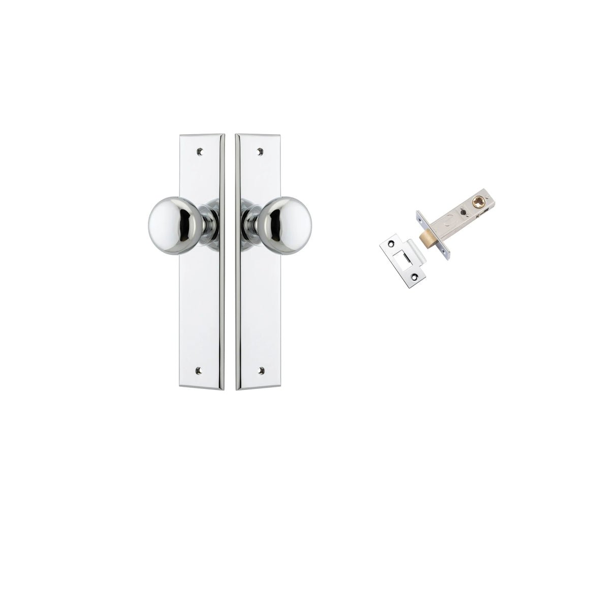 Cambridge Knob - Chamfered Backplate - Ella Grace - Iver - Polished Chrome - Door Knobs