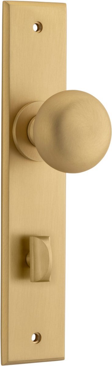Cambridge Knob - Chamfered Backplate - Ella Grace - Iver - Brushed Brass - Door Knobs