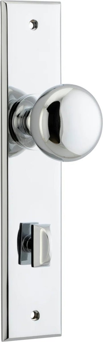 Cambridge Knob - Chamfered Backplate - Ella Grace - Iver - Polished Chrome - Door Knobs