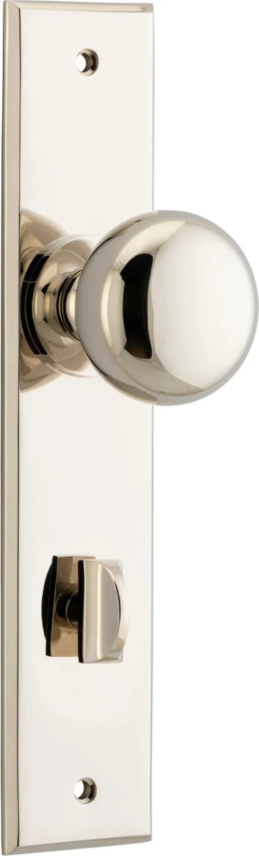 Cambridge Knob - Chamfered Backplate - Ella Grace - Iver - Polished Nickel - Door Knobs