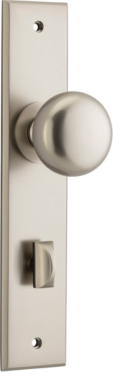 Cambridge Knob - Chamfered Backplate - Ella Grace - Iver - Satin Nickel - Door Knobs