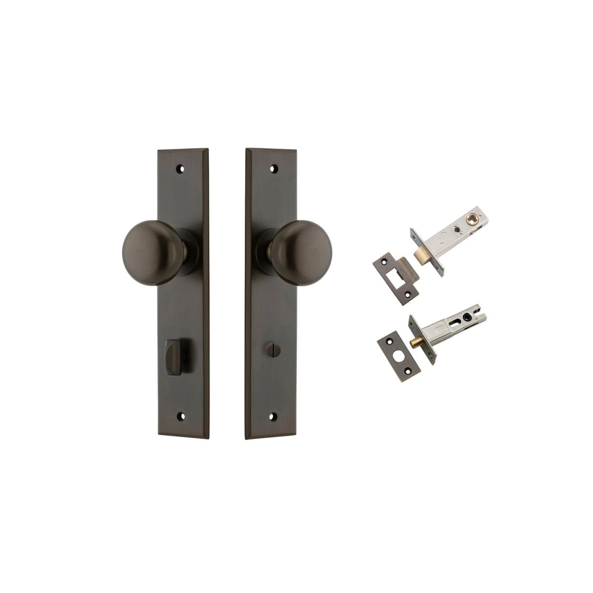 Cambridge Knob - Chamfered Backplate - Ella Grace - Iver - Signature Brass - Door Knobs