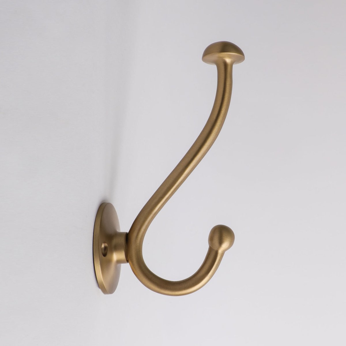 Eden Hook in burnished brass by Hepburn Hardware