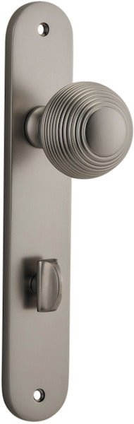 Guildford Knob - Oval Backplate - Ella Grace - Iver - Satin Nickel - Door Knobs