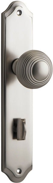 Guildford Knob - Shouldered Backplate - Ella Grace - Iver - Satin Nickel - Door Knobs