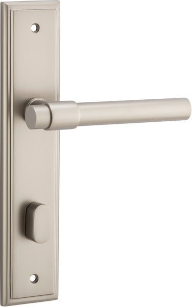Helsinki Lever - Stepped Backplate - Ella Grace - Iver - Satin Nickel - Door Levers