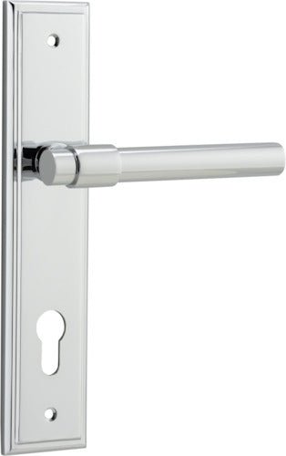 Helsinki Lever - Stepped Backplate - Ella Grace - Iver - Polished Chrome - Door Levers