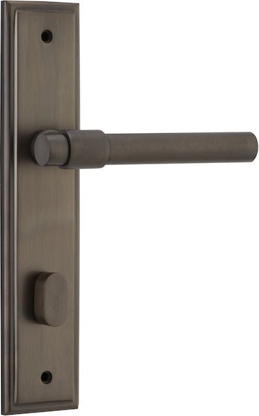 Helsinki Lever - Stepped Backplate - Ella Grace - Iver - Signature Brass - Door Levers