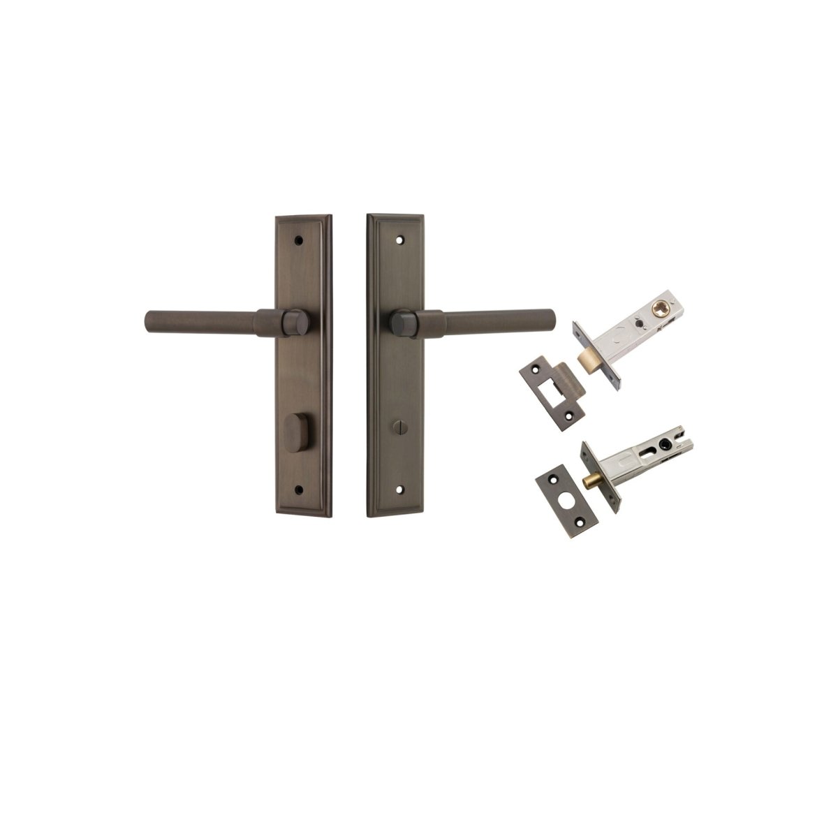Helsinki Lever - Stepped Backplate - Ella Grace - Iver - Signature Brass - Door Levers