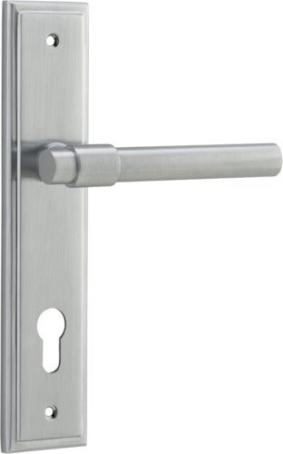 Helsinki Lever - Stepped Backplate - Ella Grace - Iver - Brushed Chrome - Door Levers