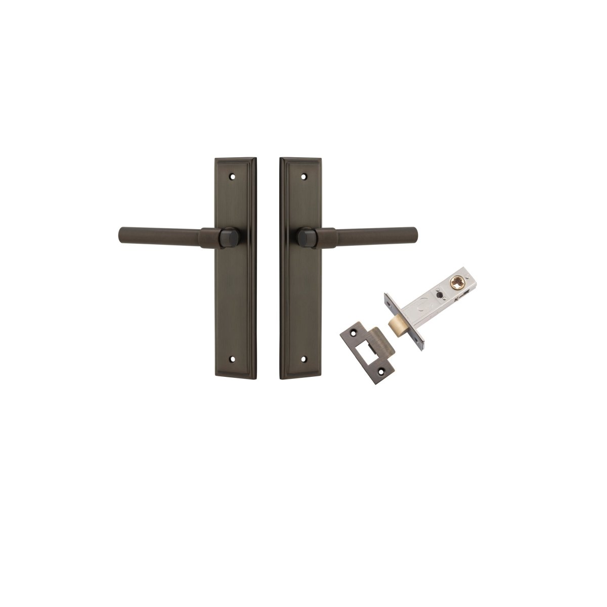 Helsinki Lever - Stepped Backplate - Ella Grace - Iver - Signature Brass - Door Levers