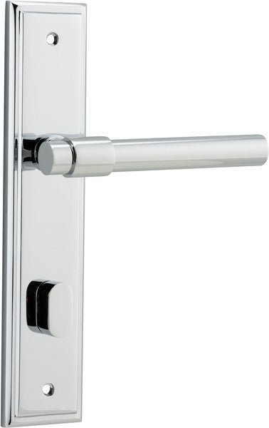 Helsinki Lever - Stepped Backplate - Ella Grace - Iver - Polished Chrome - Door Levers