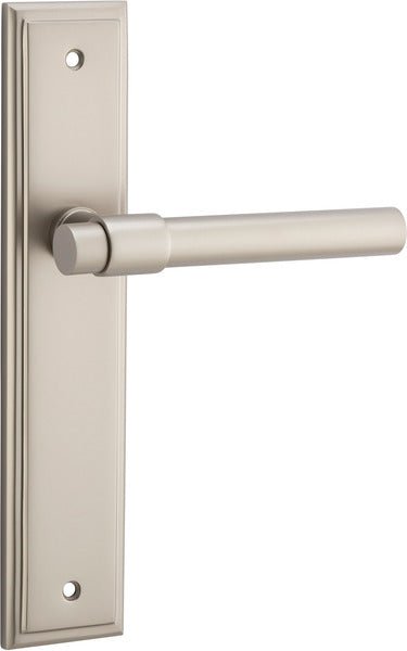 Helsinki Lever - Stepped Backplate - Ella Grace - Iver - Satin Nickel - Door Levers