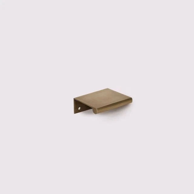 Ren Lip Pull in acid washed brass by Hepburn Hardware