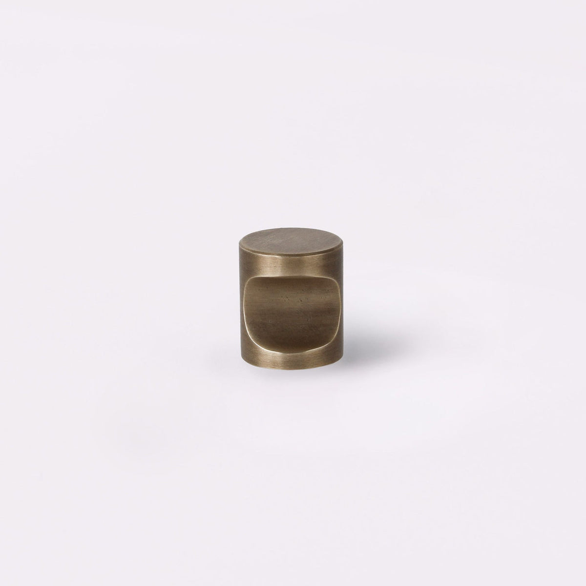 Ren Knob in acid washed brass by Hepburn Hardware