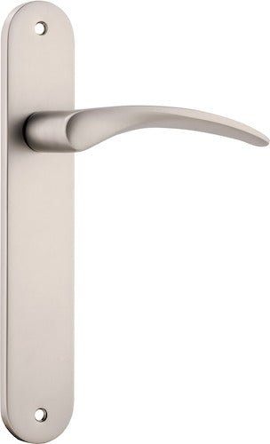 Oxford Lever - Oval Backplate - Ella Grace - Iver - Satin Nickel - Door Levers