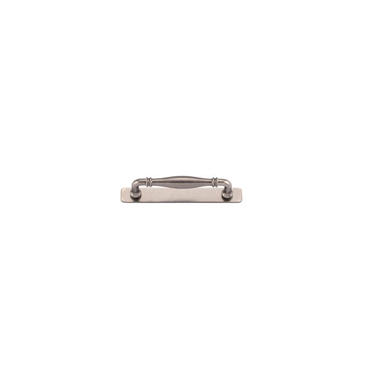 Sarlat Cabinet Pull with Backplate - Ella Grace - Iver - Distressed Nickel - Cabinet Pulls