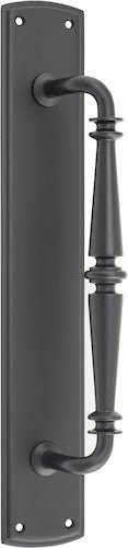 Sarlat Pull Handle on Back Plate (Single) - Ella Grace - Iver - Matt Black - Pull Handles