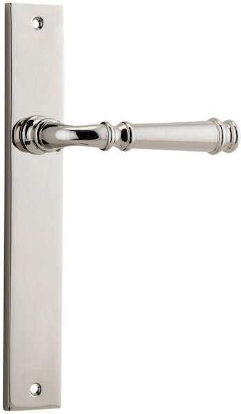Verona Lever - Rectangular Backplate - Ella Grace - Iver - Polished Nickel - Door Levers
