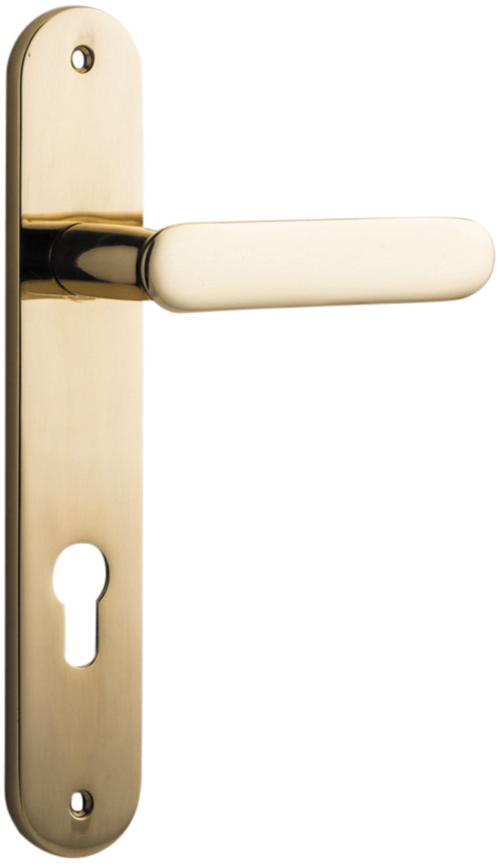 Bronte Lever - Oval Backplate - Ella Grace - Iver - Polished Brass - Door Levers