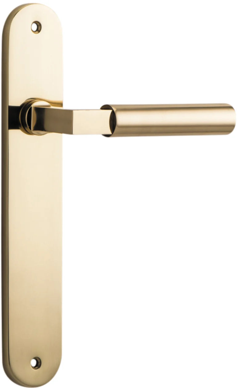 Berlin Lever - Oval Backplate - Ella Grace - Iver - Polished Brass - Door Levers