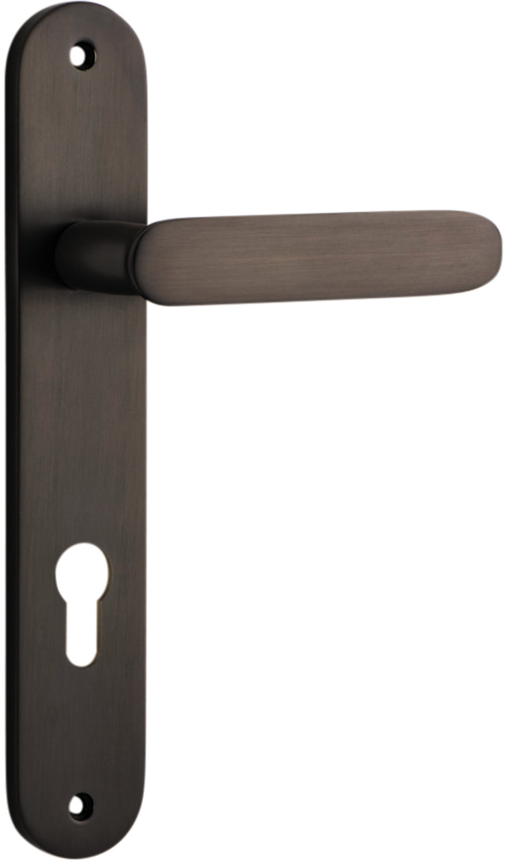 Bronte Lever - Oval Backplate - Ella Grace - Iver - Signature Brass - Door Levers