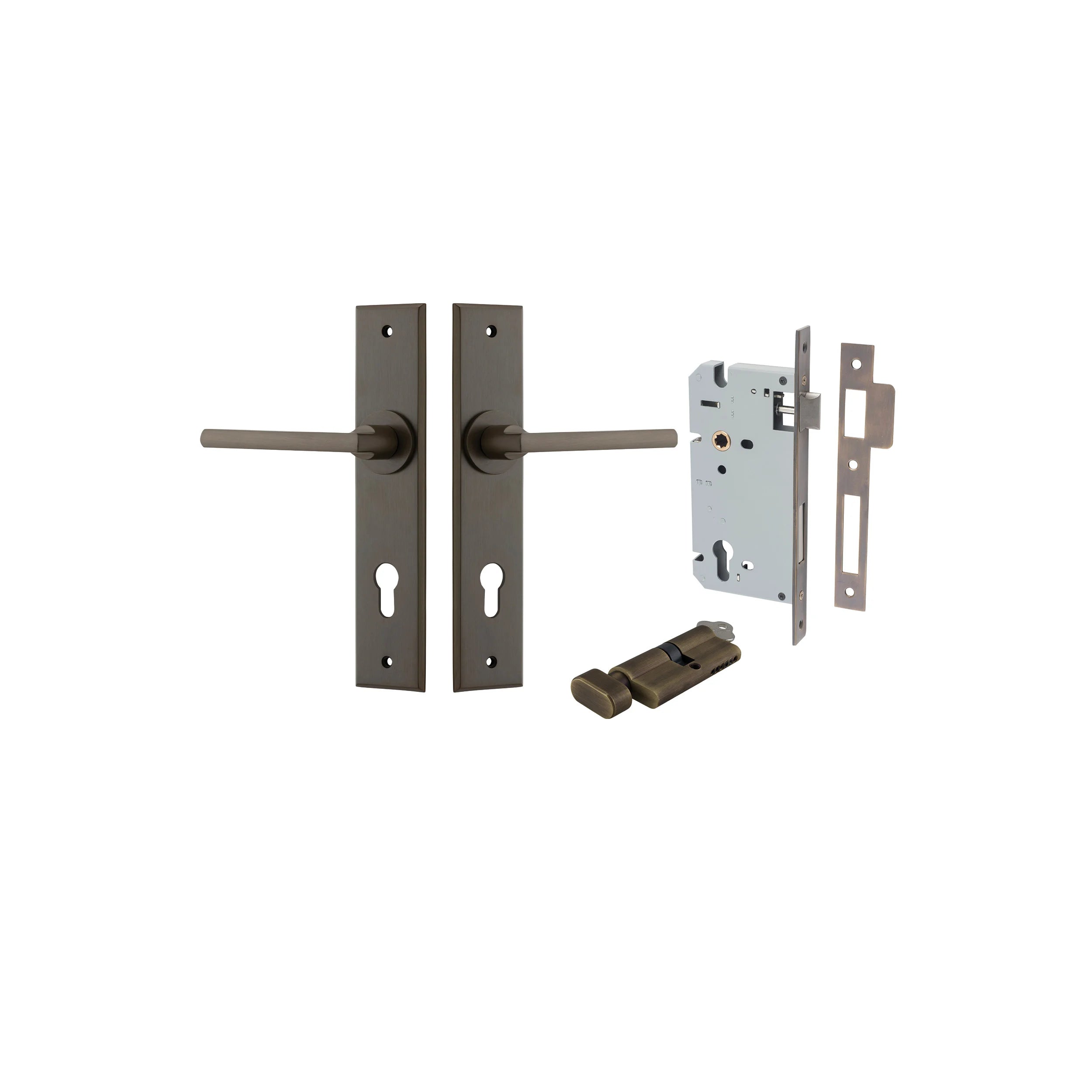 Baltimore Lever - Chamfered Backplate - Ella Grace - Iver - Signature Brass - Door Levers