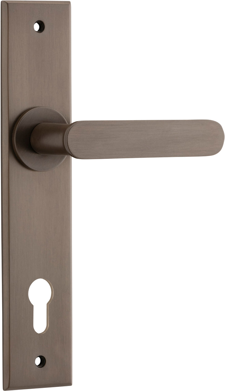 Bronte Lever - Chamfered Backplate - Ella Grace - Iver - Signature Brass - Door Levers