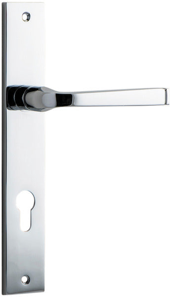 Annecy Lever - Rectangular Backplate - Ella Grace - Iver - Polished Chrome - Door Levers