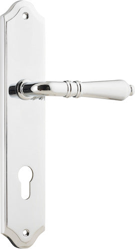 Sarlat Lever - Shouldered Backplate - Ella Grace - Iver - Polished Chrome - Door Levers