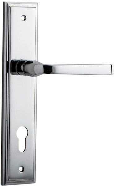 Annecy Lever - Stepped Backplate - Ella Grace - Iver - Polished Chrome - Door Levers