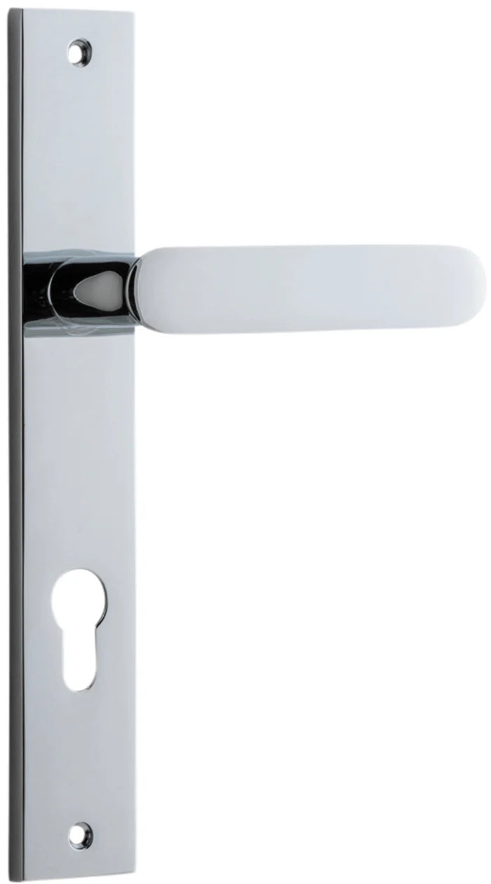 Bronte Lever - Rectangular Backplate - Ella Grace - Iver - Polished Chrome - Door Levers