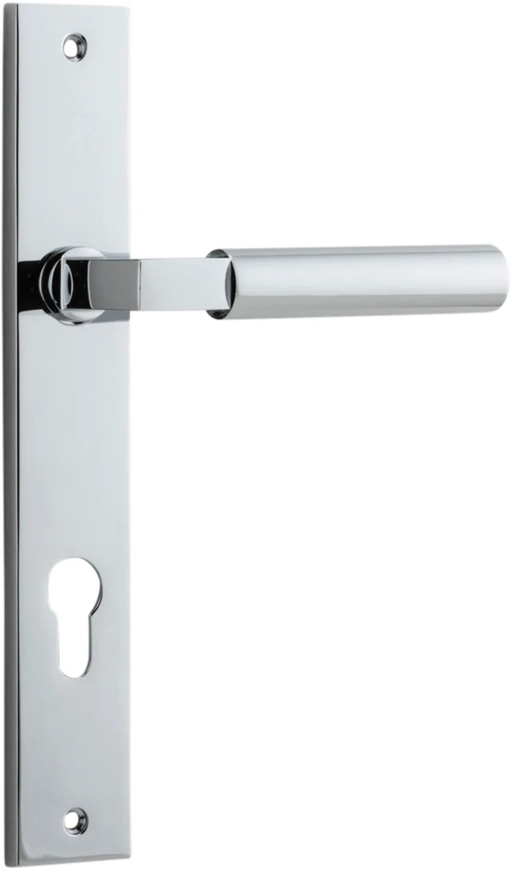 Berlin Lever - Rectangular Backplate - Ella Grace - Iver - Polished Chrome - Door Levers